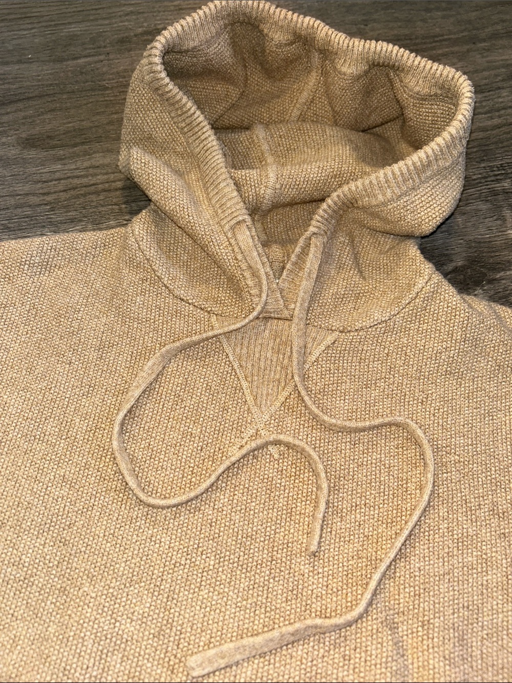 Marine Layer Beige Knit Hoodie Sweater Coastal Luxe Soft Cozy Small - Picture 4 of 9